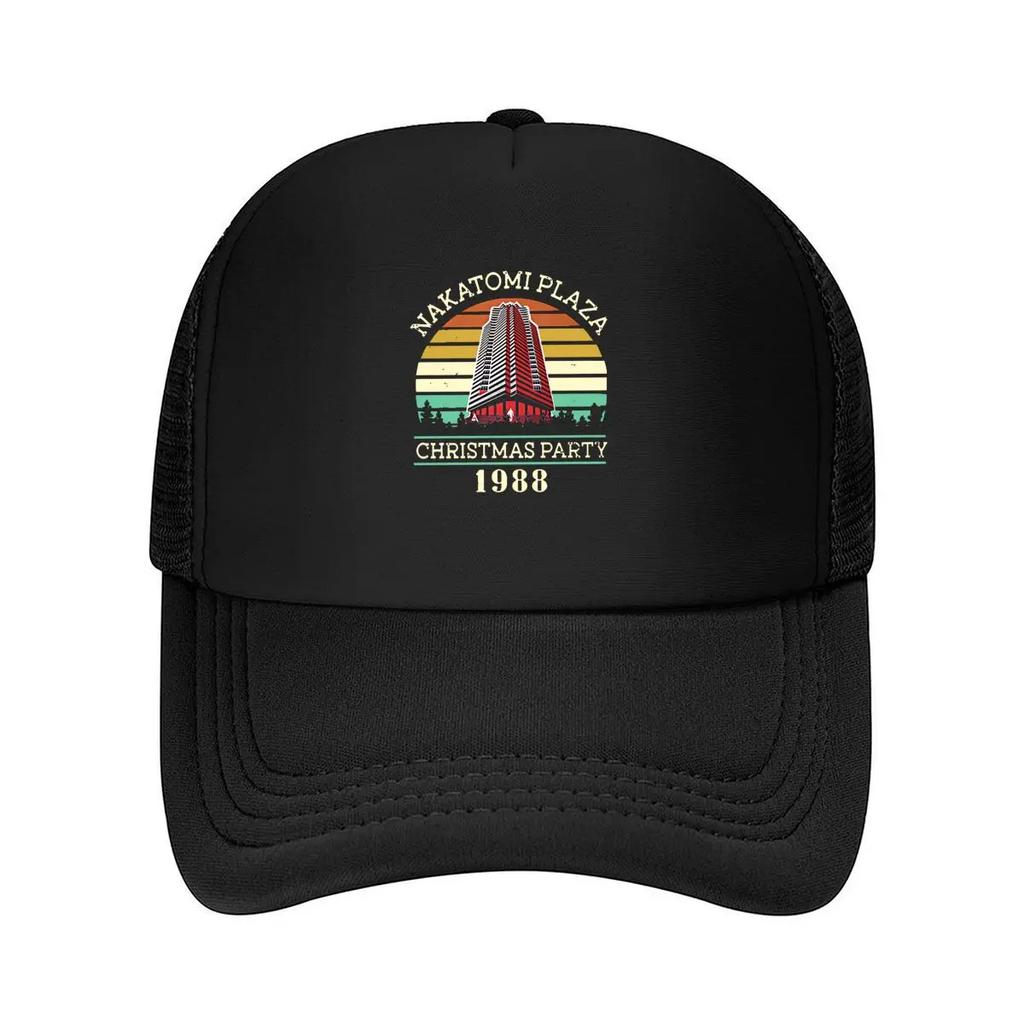Retro styled Nakatomi Plaza Christmas Party 1988 Logo Mesh Baseball Cap