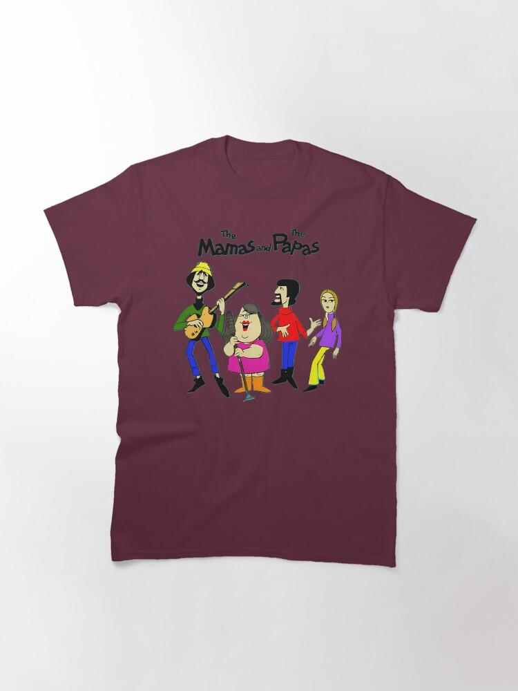 The Mamas & The Papas Four Band Members Cartoon Character Classic T-Shirt