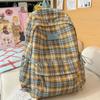Autumn and Winter Vintage Plaid Schoolbag for Female Students, Stylish and Attractive College-style Backpack, Versatile and Ligh