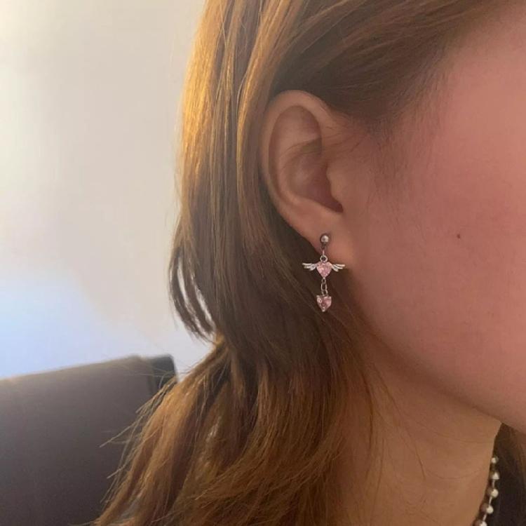 Heart Drop Zircon Earring for Women Girl Valentine Anniversary Birthday Gift
