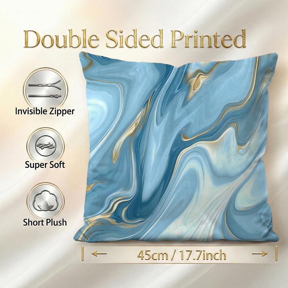 Pattern Simple White Marble Cushion Cover 1Pcs Decorative Covers Soft Cushion Case For Sofa Couch Decor 40X40 45X45 Pillowcases