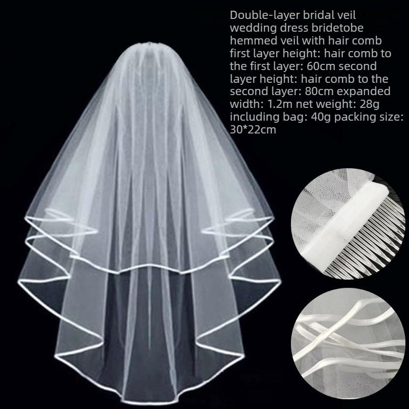 4-piece set for singles parties, including bridal headbands, shoulder straps, headbands, badges, and a set, bride to be, Wedding veil