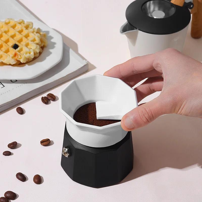 Mocha Pot Powder Dispenser New Type of Coffee Pot Powder Ring Non pressure Rotating Flat Plate Quick Powder Dispenser 1PC