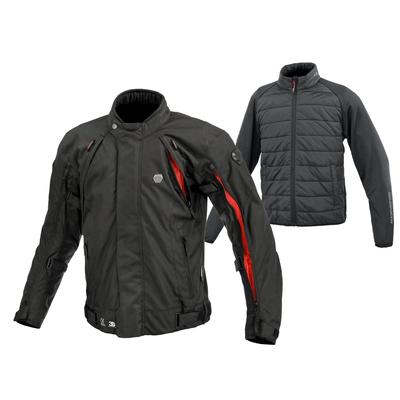 Motocyklová bunda 07-5995 Černá Červená L