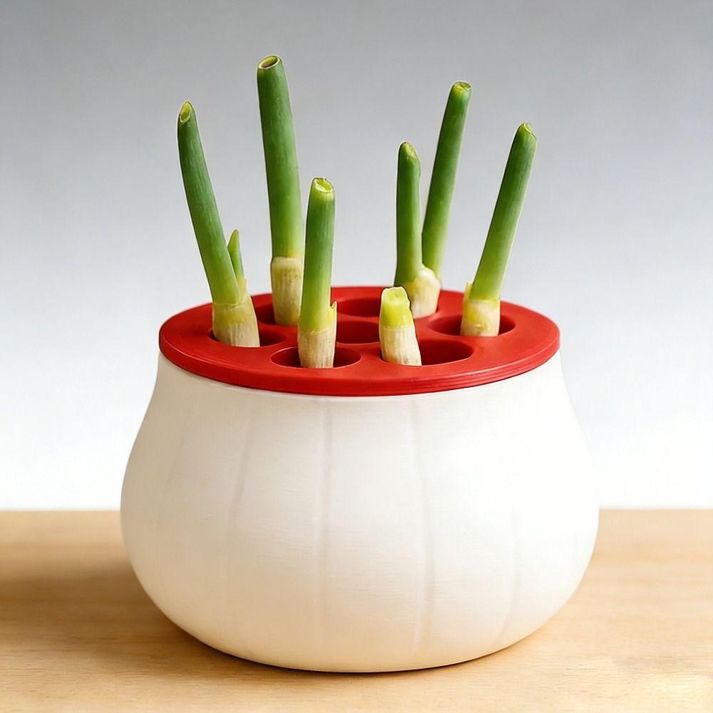 Space-Saving Design Green Onion Planter Easy Assembly Vertical 3D Printed Garden System Decorative 7 Holes