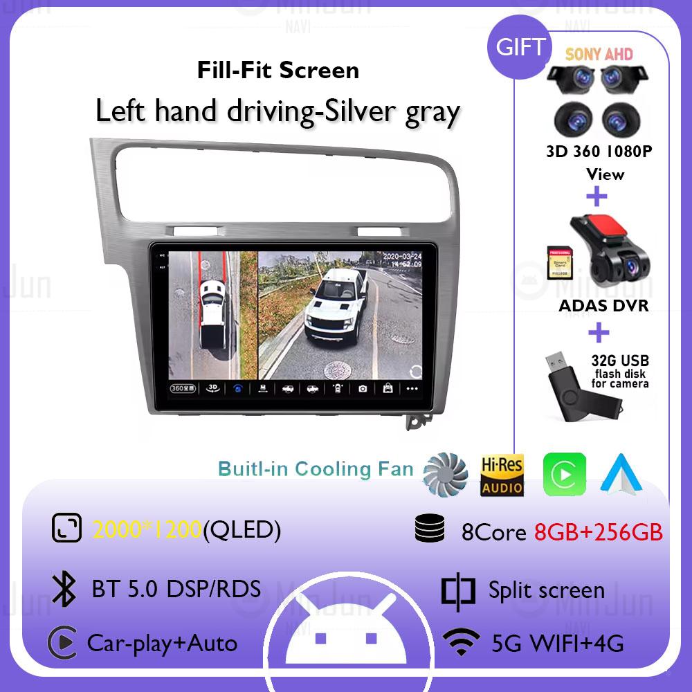 2K Screen Android 14 Car GPS Radio Multimedia For Volkswagen Golf 7 2012 - 2020 Car Radio Multimedia Video Player Navigation