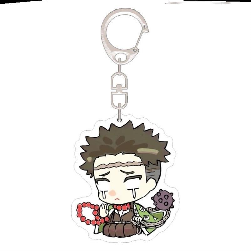 Keychain Pendant Anime Demon Slayer Kimetsu No Yaiba Kamado Tanjirou Double Sided HD Bag Pendant Gift For Fans Cosplay Props Jewelry Gift