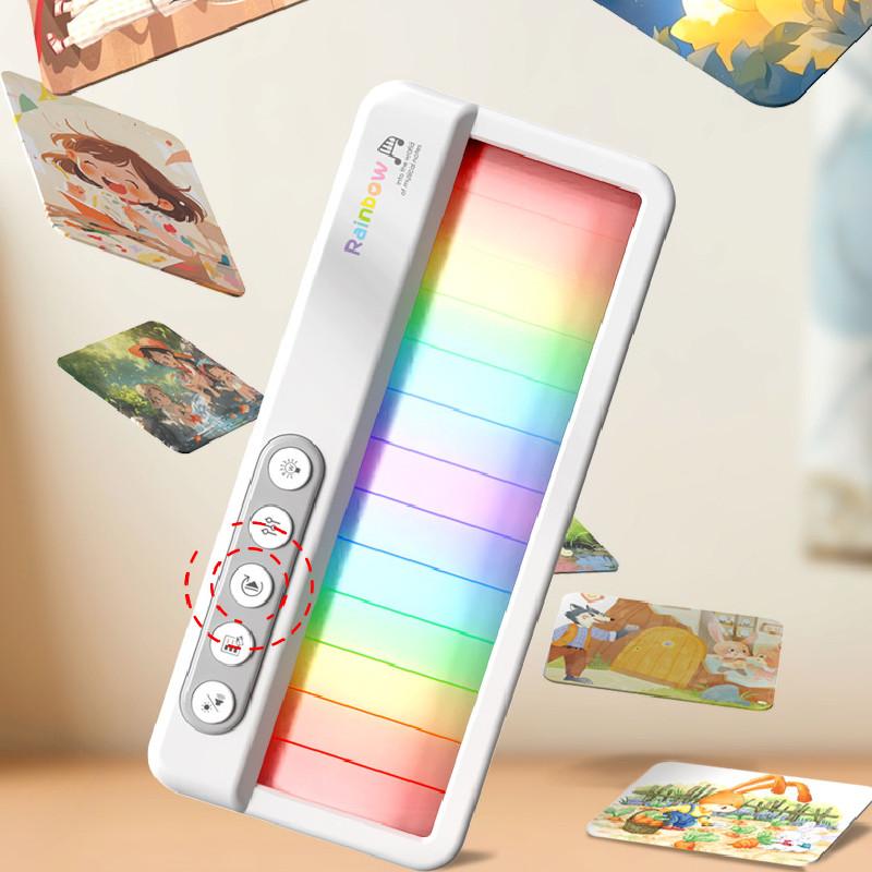 Multifunctional Children's Electronic Piano With Rainbow Lights Colorful Music Box For Babies