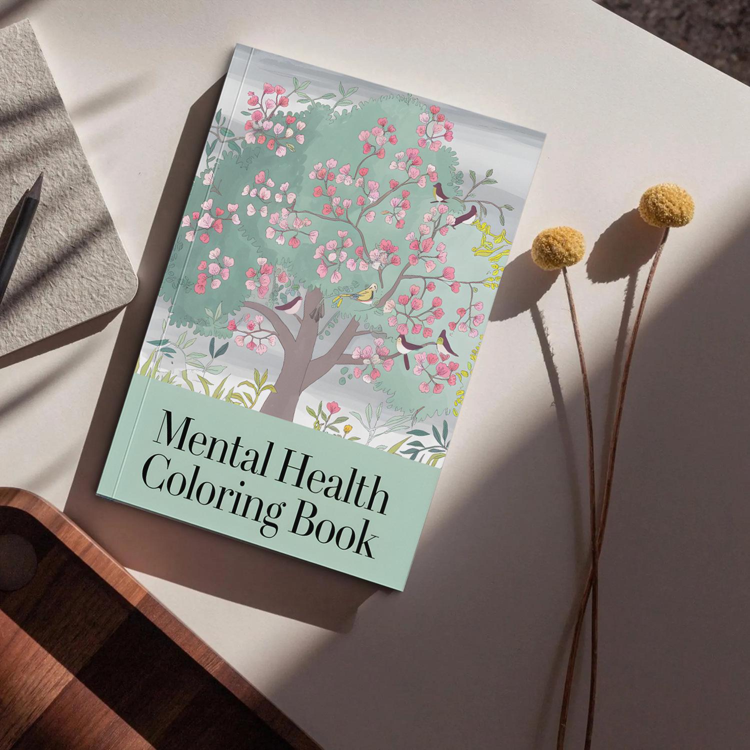 Stressabbau Malbuch für Erwachsene: 55 Seiten für kreative Entspannung und psychische Gesundheit A5 gray