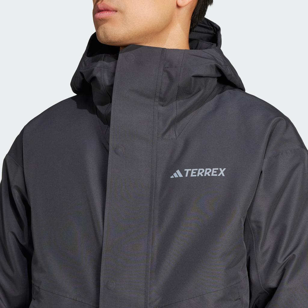 Adidas Terrex Xploric Series Outdoor Windproof Breathable Comfortable Waterproof Windbreaker Men Jackets Black IX7937