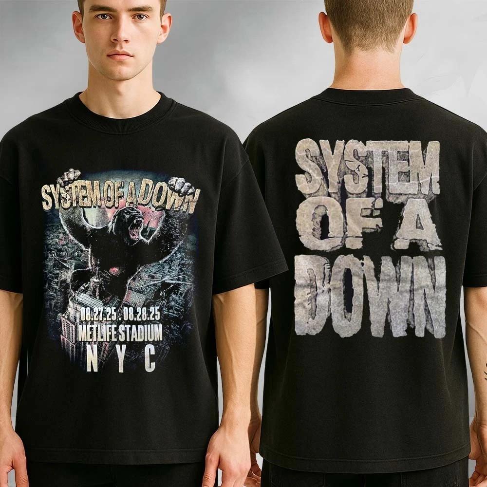 Футболка System of a Down Стадион MetLife Нью-Йорк 27-28 августа 2025 года Тур Футболка Унисекс M