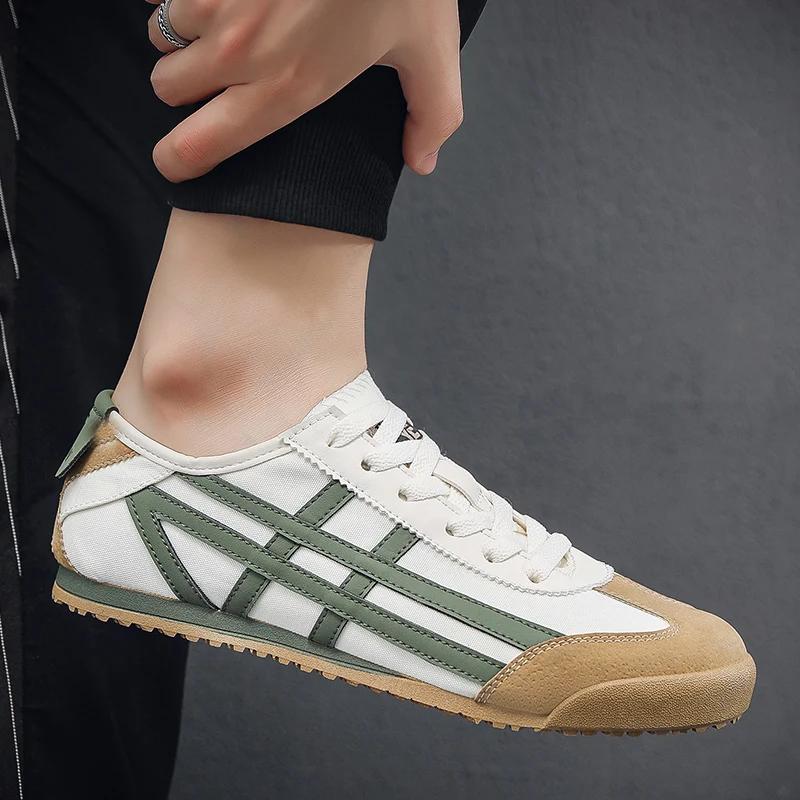 Pantofi de alergare clasici pentru bărbați cu șireturi, cu talpă plată, pantofi sport, pantofi de mers cu talpă moale, pantofi de pânză respirabili, pantofi Forrest Gump