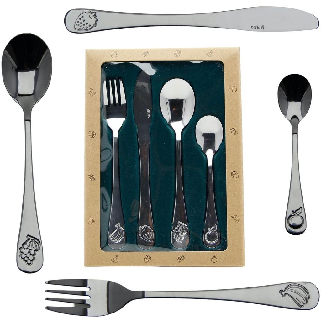 Steel Children'S Cutlery Set 4 Pieces Spoon Fork Knife Spoon Set