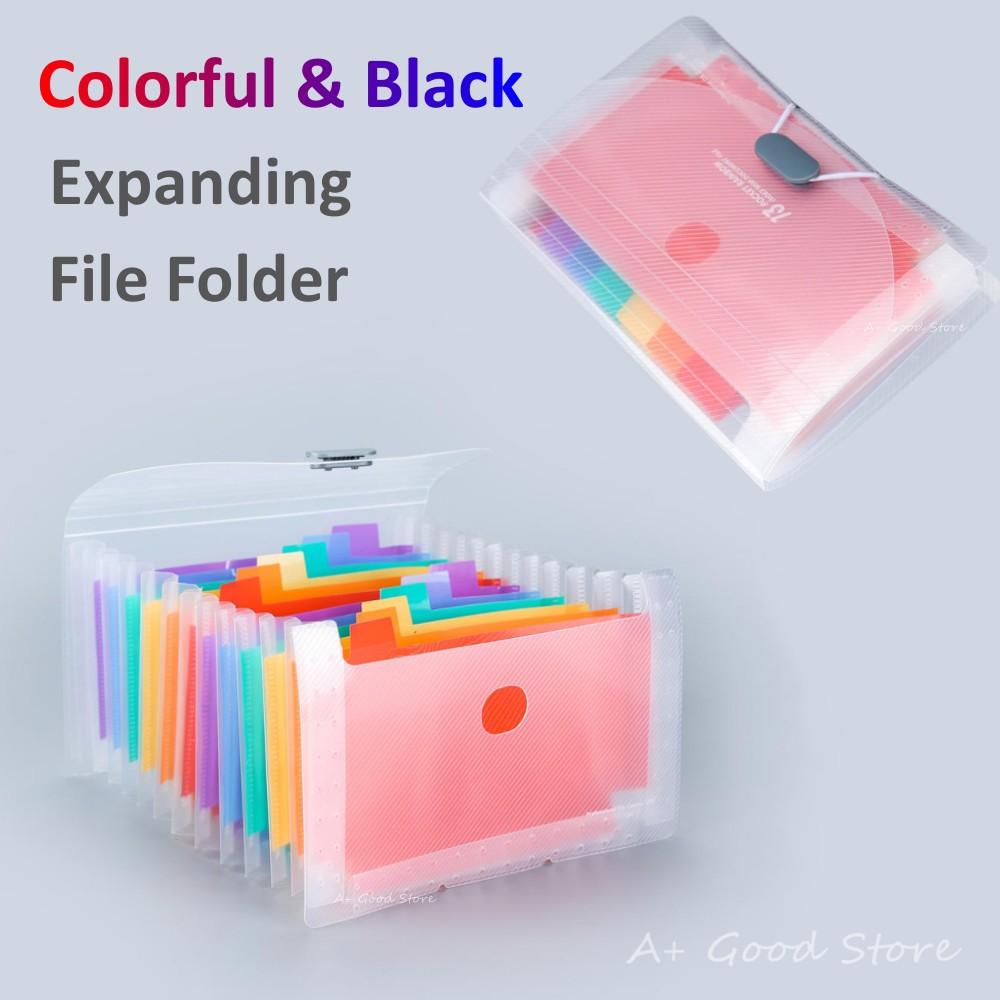 

13 карманов, расширяющаяся папка для файлов, органайзер для файлов A6, портативный зажим для хранения, органайзер для документов, чехол-кошелек для домашнего офиса, школы