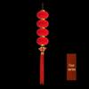 Flocked Red Lantern String Decoration
