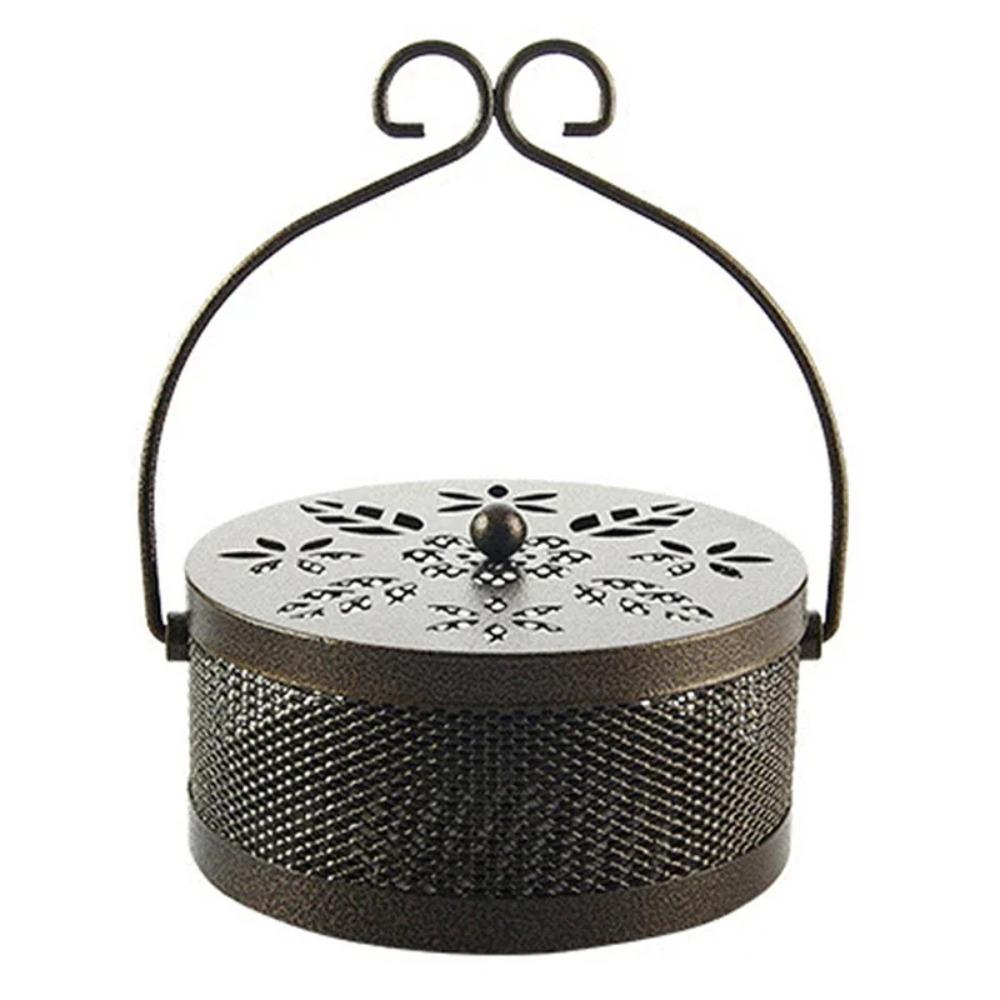 

Огнеупорный держатель для москитной спирали, противоожоговый железный держатель, портативная аромалампа, для дома бронзовый