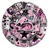 50 Pcs Black Pink Gothic Trendy Waterproof Stickers for Guitar, Fridge, Earphones