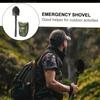 1 Stück 7-in-1-Überlebensschaufel aus Eisen zum Zusammenklappen mit Kompass, multifunktionales Outdoor-Camping- und Wanderwerkzeug, unverzichtbar am Tag der Arbeit, kein Feuerstein/Magnesiumstab