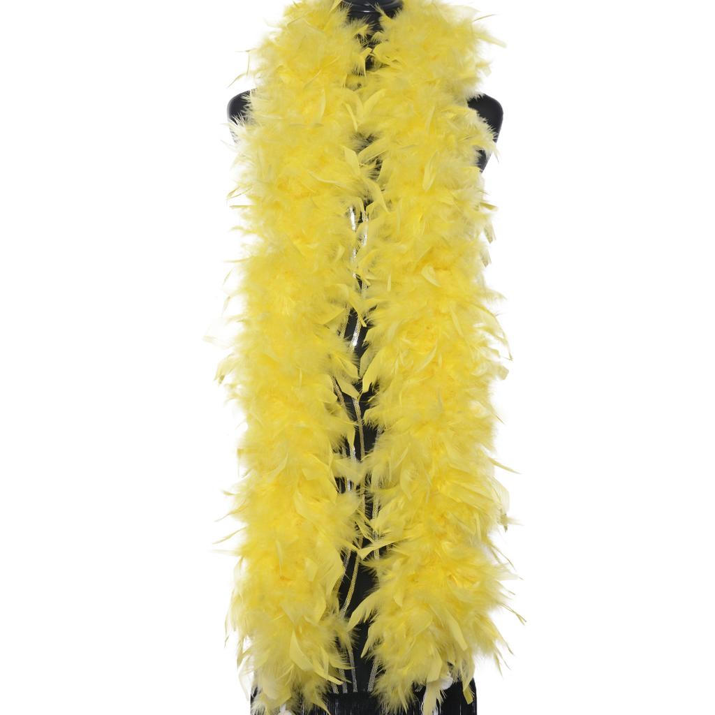 1Pc 2 Yards 85 Grams Turkey Chandelle Feather Boa For Diy Craft,Party Dancing Dress Up, Halloween Decoration