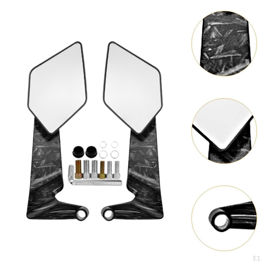 Motorcycle Mirrors Motorbike Accessories Wind Wing Side Easy Installation, Universal, Wide