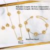 Top Quality Gold Plated Stainless Steel Tree Of Life Necklace Earrings Bracelet 3 Pcs Jewelry Set For Woman Girl Party Jewelry