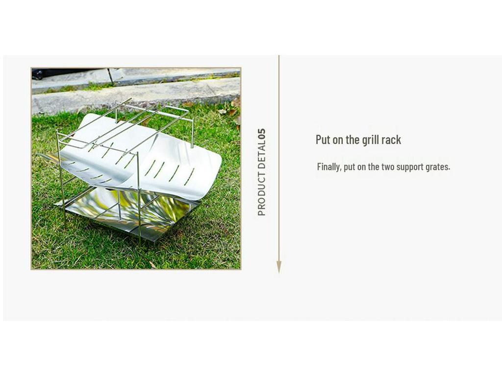 Ultra-Light Foldable Portable Barbecue Fire Pit and Stove