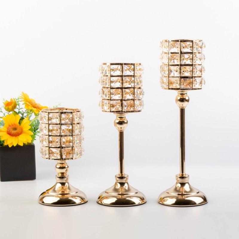 Crystal Candelabra Centerpieces Candle Holder for Wedding Home Holiday Dinner Party Table Decoration Valentine Christmas
