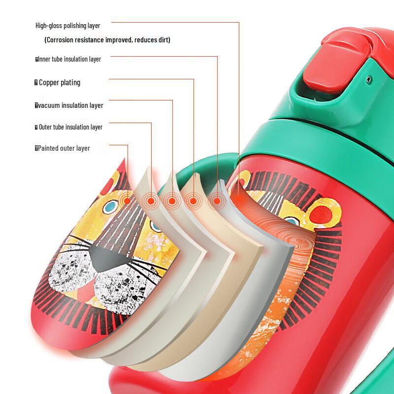 TIGER MCK-A28C Children's Straw Thermos Cup