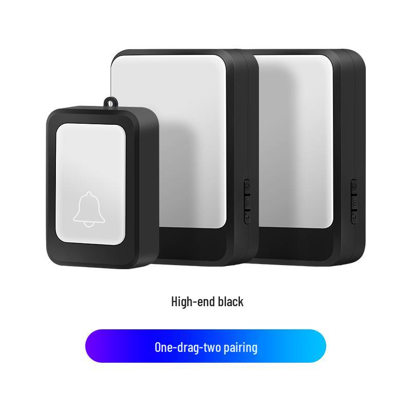 Wireless Battery-Powered Doorbell with Strong Flash, Service Call Button for Hearing Impaired and Elderly, Optional Mute Function.