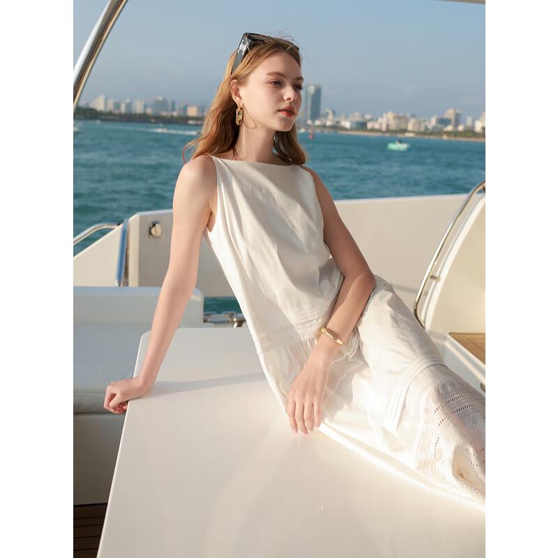 

Платье макси без рукавов с открытыми плечами, вышивка санкай XL