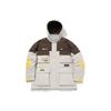 Li Ning Veste d'hiver chaude à capuche coupe-vent pour jeunes Homme survêtement Gris Marron AYMQ123-4