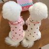 Comoda Pettorina per Cani Primavera Autunno Abbigliamento Cane Gatto Carino Animale Domestico Maglietta Base Fragola Cane/Gatto Medio/Piccolo
