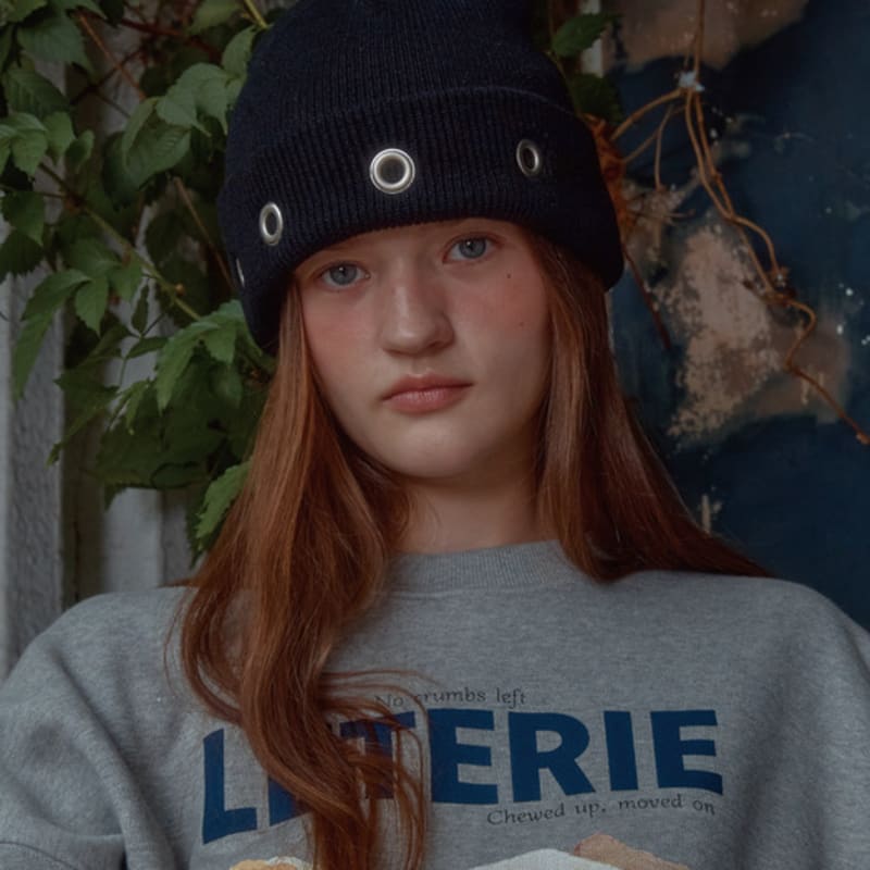 

летерие ШАПКА-БИНИ С ОТВОРОТОМ И ПЕТЕЛЬКАМИ_ЧЕРНАЯ BLACK