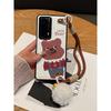 Strap Bear, Suitable for Honor Magicv1 Mobile Phone Case, New Cartoon Folding Screen Magic V1 Protective Case, Portable Anti-drop Vs Ultimate