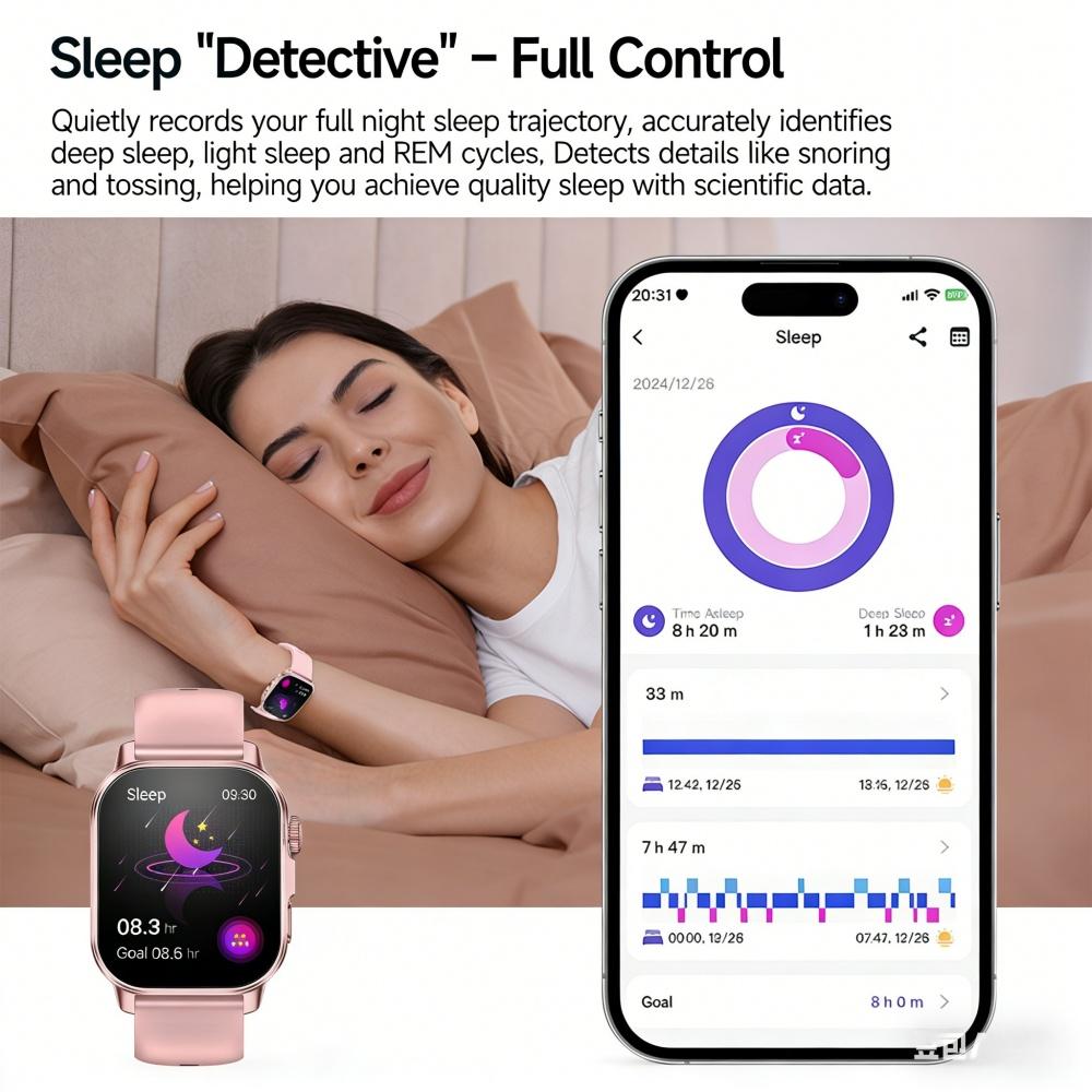 New Upgraded  Health SmartWatch BP Body fat BMI Monitoring Bluetooth Call Men 2026 Smartwatch