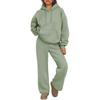 Women's Two-piece Tracksuit Set: Oversized Hoodie Sweatshirt and Jogging Pants Light Gray XXXL New Arrival