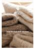 Twisted Flower Half-High Collar Cashmere Knit Sweater - Women's Loose Solid Color Casual Pullover, Long Sleeve Warm Top