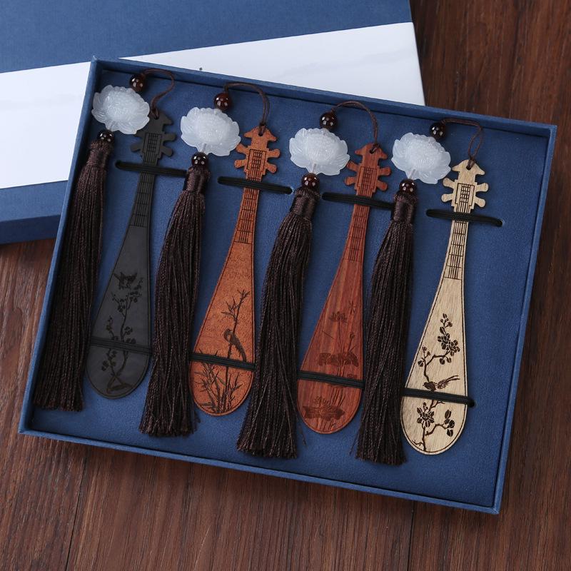 Rosewood Bookmark: Retro Chinese Style Gift for Students - Artistic Ancient Design, Custom DIY Option