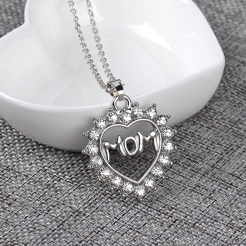 Fashion Heart Shape Cross Crystal Pendant Necklace Jewelry Mother's Day Gifts Fashion Heart Shape Cross Crystal Pendant Necklace Jewelry Mother's Day Gifts
