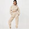1116 European and American women's clothing velvet urban leisure sports leisure drawstring hooded trousers set