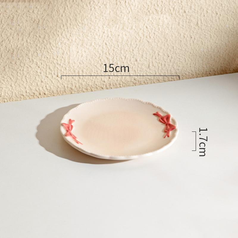 Sweet Modern Style Ceramic Plate Home Breakfast Delicious Yogurt Bowl High End Restaurant Fruit Salad Plates Exquisite Tableware