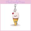 Bear Ice Cream Plush Keychain With Flower Decoration For Daily Use And Gifts