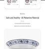 Blue & White Melamine Soup Bowl - Commercial Porcelain Imitation, Large Plastic Basin for Hotels & Restaurants