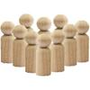 Unfinished Wooden Peg Dolls, DIY Crafts, 10Pcs, Style 2