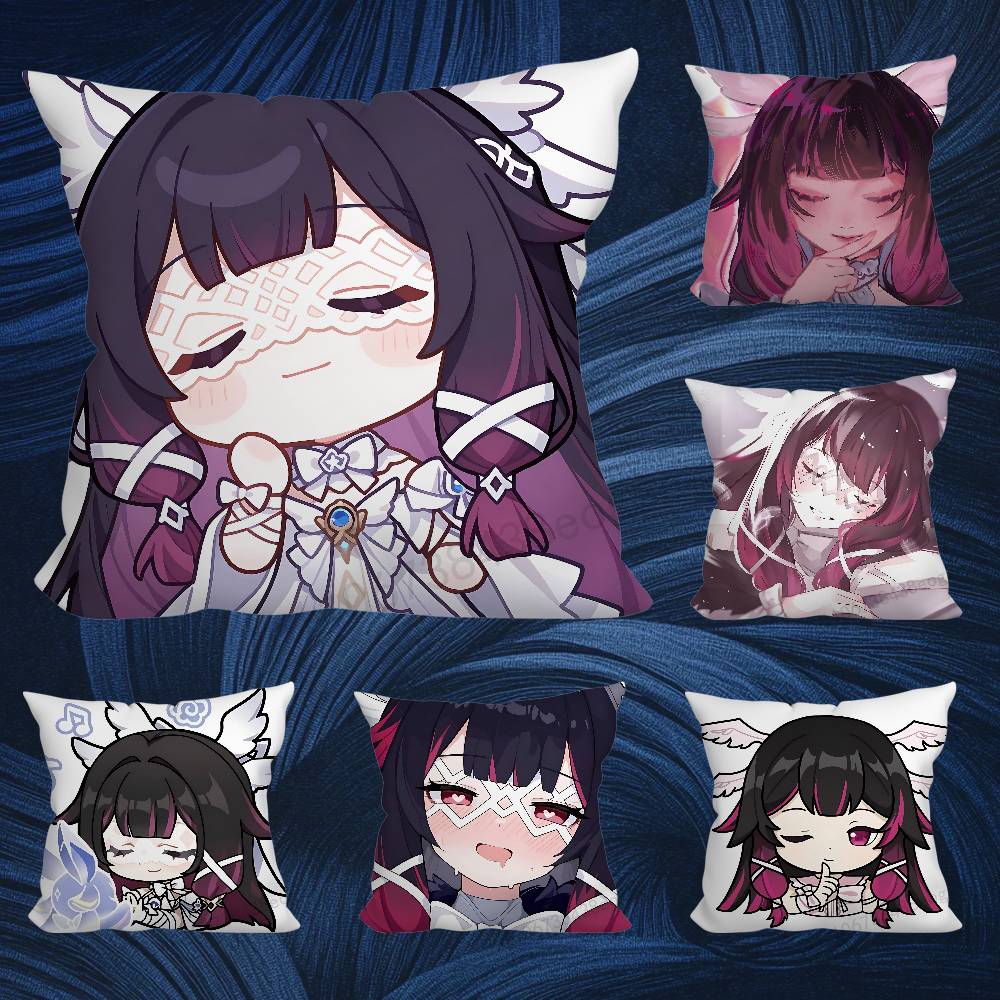 Genshin Impact C-Columbina Throw Pillow Case For 45x45cm,55x55cm,30x30cm For Home Bedroom Decoration And Protector