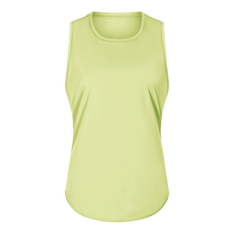 

Original Outwear Yoga Vest Blouse Women s Knotted Beauty Back Sleeveless Loose Quick-Drying Workout Clothes Tops Running T-shirt Lily Green S/4