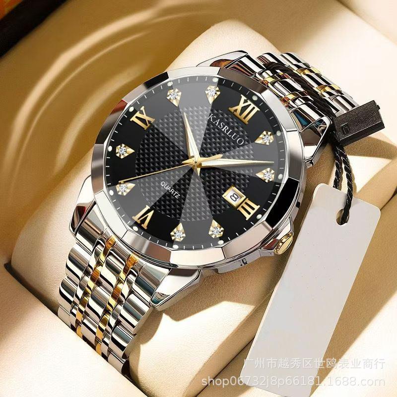 Fashion British Style Men S Calendar Watch Personality Trend Quartz Steel Belt Watch Men S Casual Business Watch