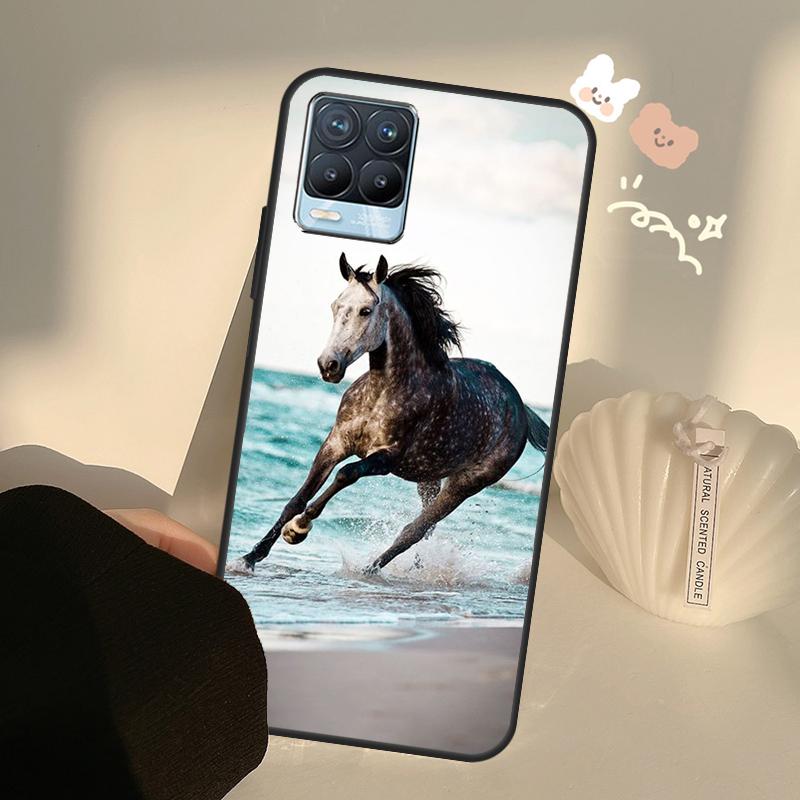 Horses Running For OnePlus 10 Pro 9 Pro 8T Nord2 9R Case For Realme GT 2 Pro 7 8 GT Neo2 9i 8i C21 Coque