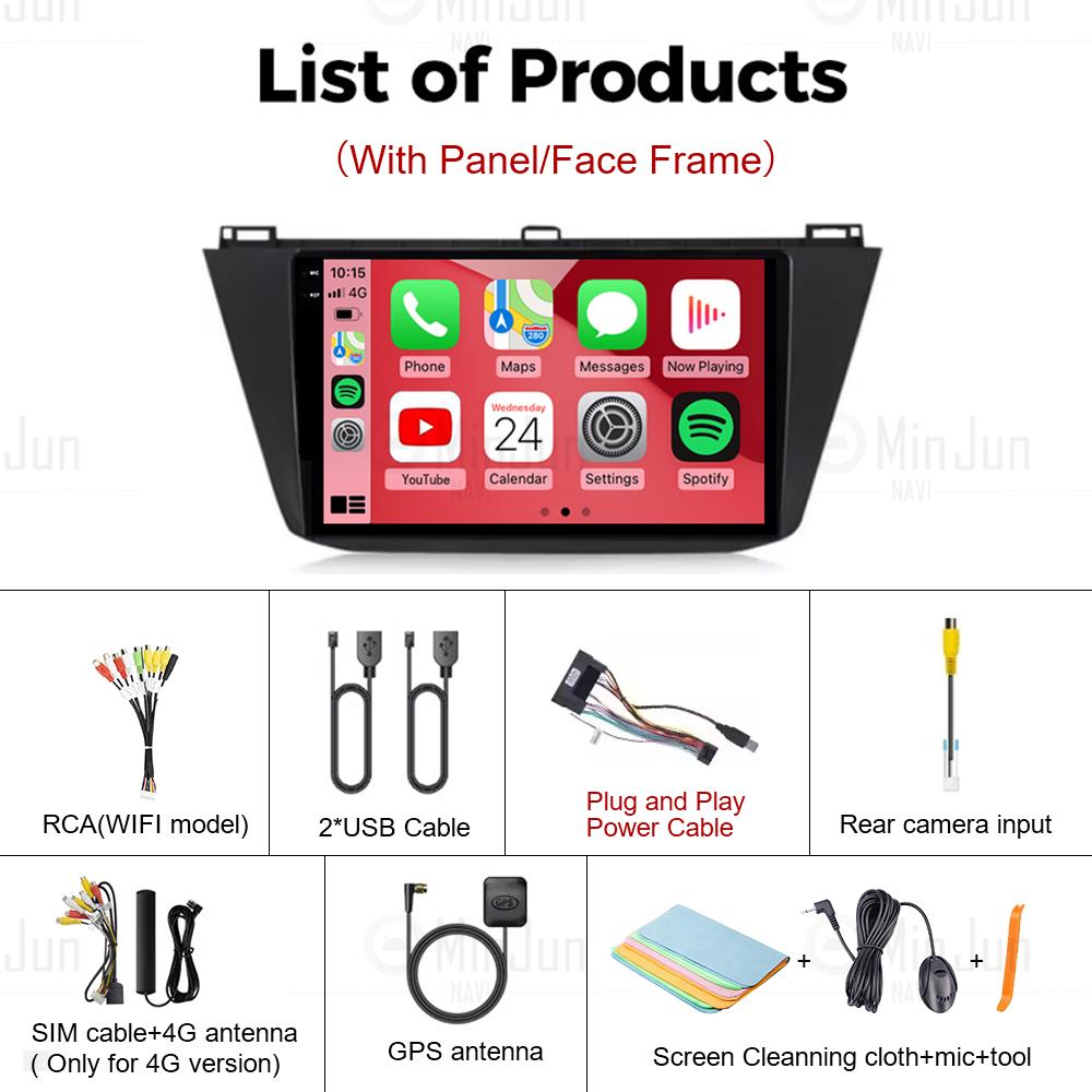 Android 14 Carplay Auto Car Radio For Volkswagen Tiguan 2 Mk 2016 2017 2018 2019 2020 2021 2022 Player GPS Navigation WIFI+4G