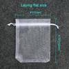 Hopttreely 100PCS Premium Sheer Organza Bags, White Wedding Favor Bags, 4x4.72 Jewelry Gift Bags for Party, Jewelry, Christmas, Festival, Bathroom